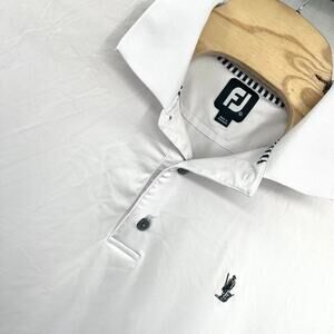FootJoy Golf Polo Shirt Mens XL White Concord Country Club Stretch Short Sleeve